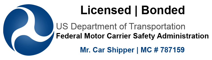 Mr. Car Shipper is licensed and Bonded by the US Department of Transportation. Proud Car Shipping Company.